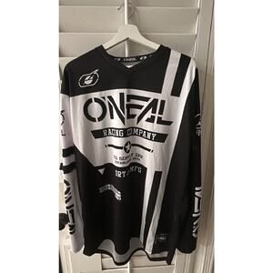 O’Neal Racing Jersey Black White Moto Streetwear Mens XL